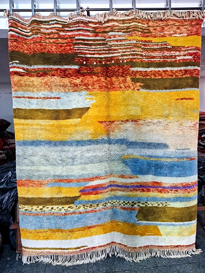 8x7 moroccan rug colorful