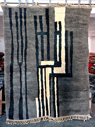 9x7 moroccan rug gray