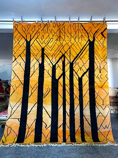 10x8 moroccan rug orange