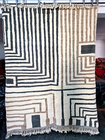 8x6 moroccan rug white